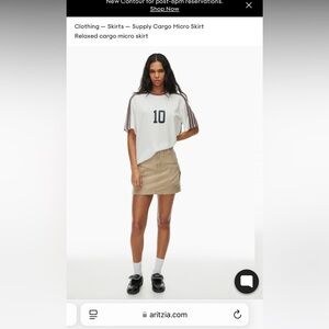Aritzia TNA cargo khaki skirt NWT
